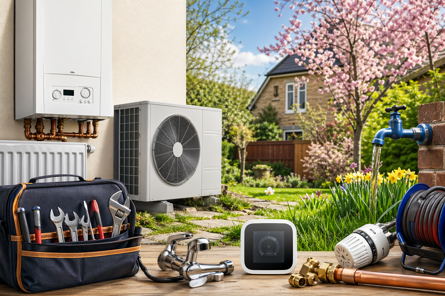 spring plumbing and heating jobs